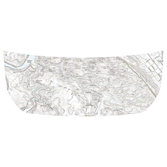 Stealth Clear Moab Topographic Map Hood Overlay - 2021+ Bronco - 21BRONCOTOPOCL-MB-21BRONCOTOPOCL-MBX2-  DRIVEN - 1