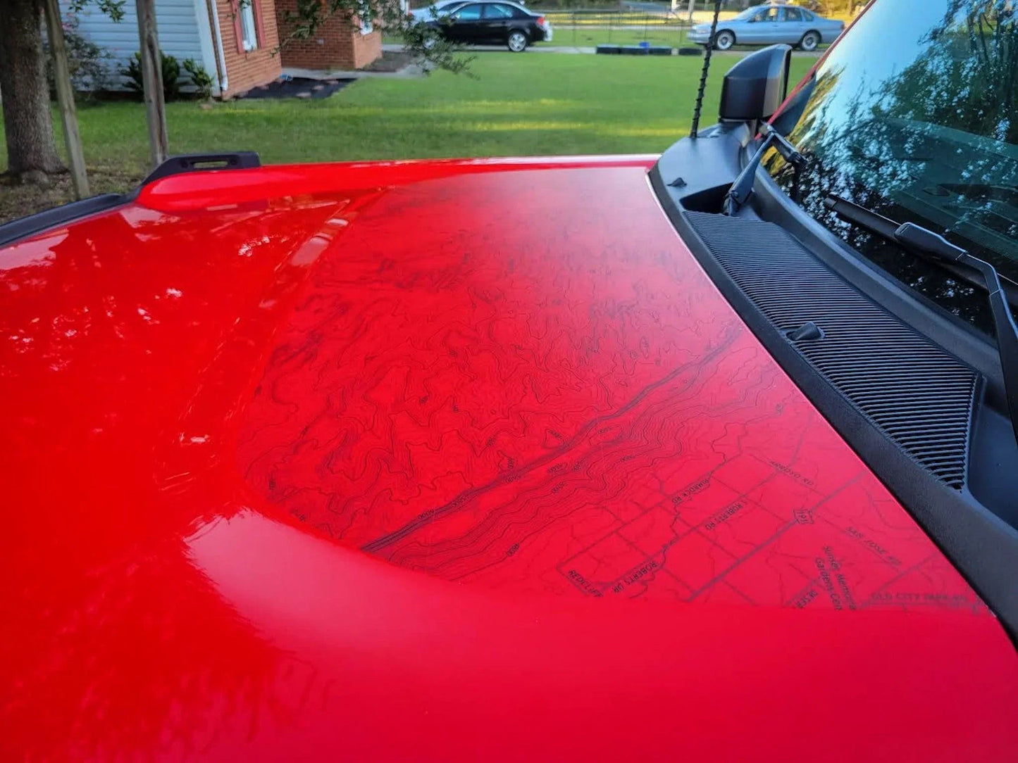 Stealth Clear Moab Topographic Map Hood Overlay - 2021+ Bronco - 21BRONCOTOPOCL-MB-21BRONCOTOPOCL-MBX2-  DRIVEN - 3