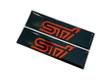 STI Logo Emblems for Weathertech All Weather Floor Mats (Pair) - WTSTI-RED-  DRIVEN - 1