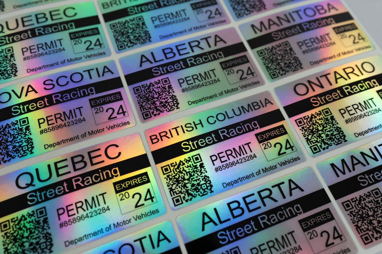 Street Racing Permit Sticker 3.5" - Canada All Provinces - sfbSTRTRACEPT-ON-sfbSTRTRACEPT-ON-sfbSTRTRACEPT-QC-sfbSTRTRACEPT-QC-sfbSTRTRACEPT-NS-  DRIVEN - 2
