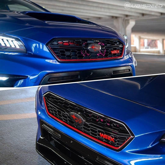 Subaru WRX STI S208 Type RA Style Grille Pinstripe - 2018-2021 WRX / STI - 18S208BL-18S208GD-18S208GN-18S208OR-18S208PI-  DRIVEN - 1