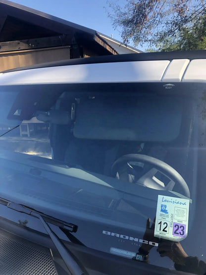 Sun Visor Warning Overlays - 2021+ Bronco / 2024+ Ranger Raptor - 21BRONCOSUNV-MB-21BRONCOSUNV-3DB-  DRIVEN - 8
