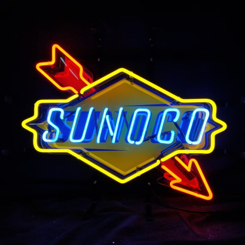 Sunoco Gasoline Company Logo Neon Sign Light - MA039-  DRIVEN - 2