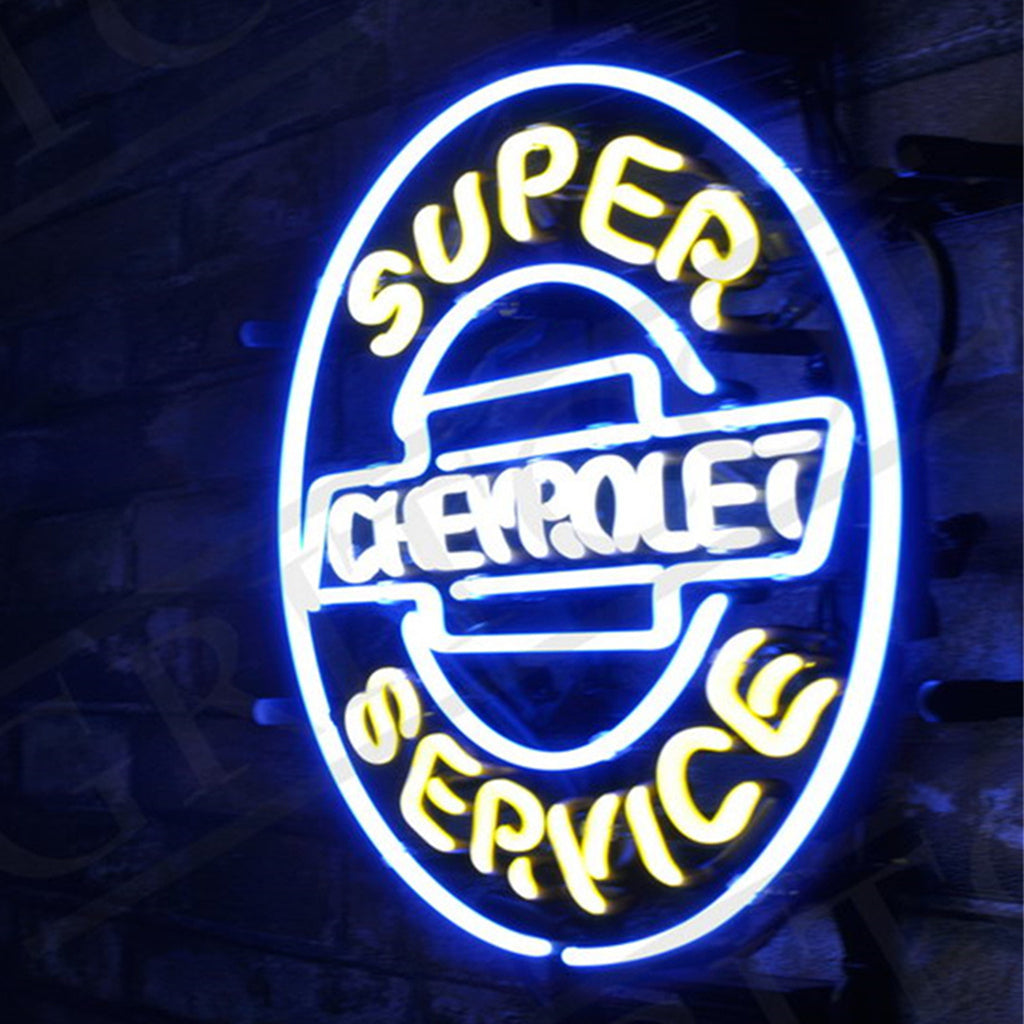 Super Service Chevrolet Neon Signs Light - ME134-  DRIVEN - 2