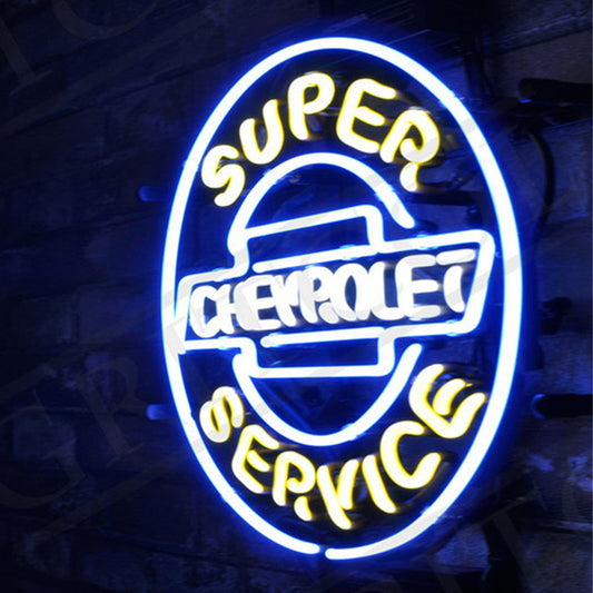 Super Service Chevrolet Neon Signs Light - ME134-  DRIVEN - 2