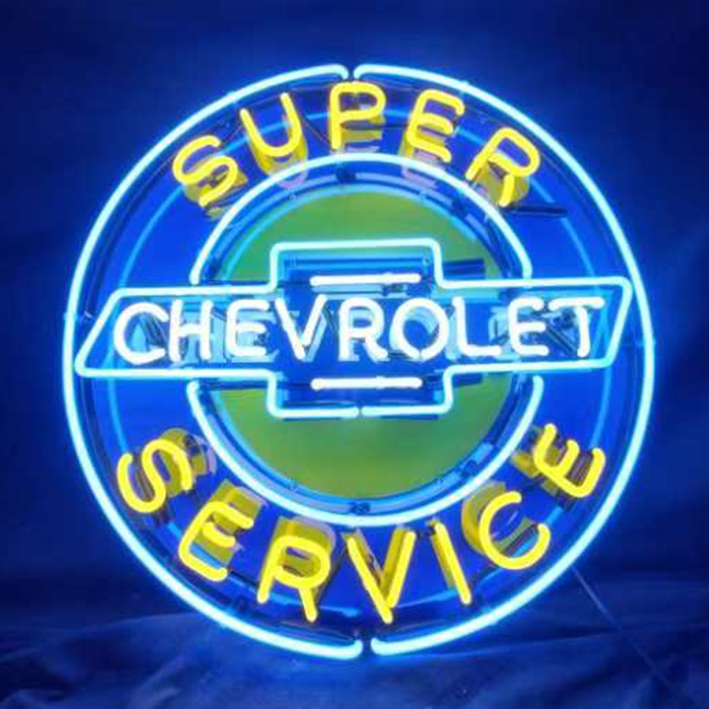 Super Chevrolet Service Neon Signs Light - ME134B-  DRIVEN - 1