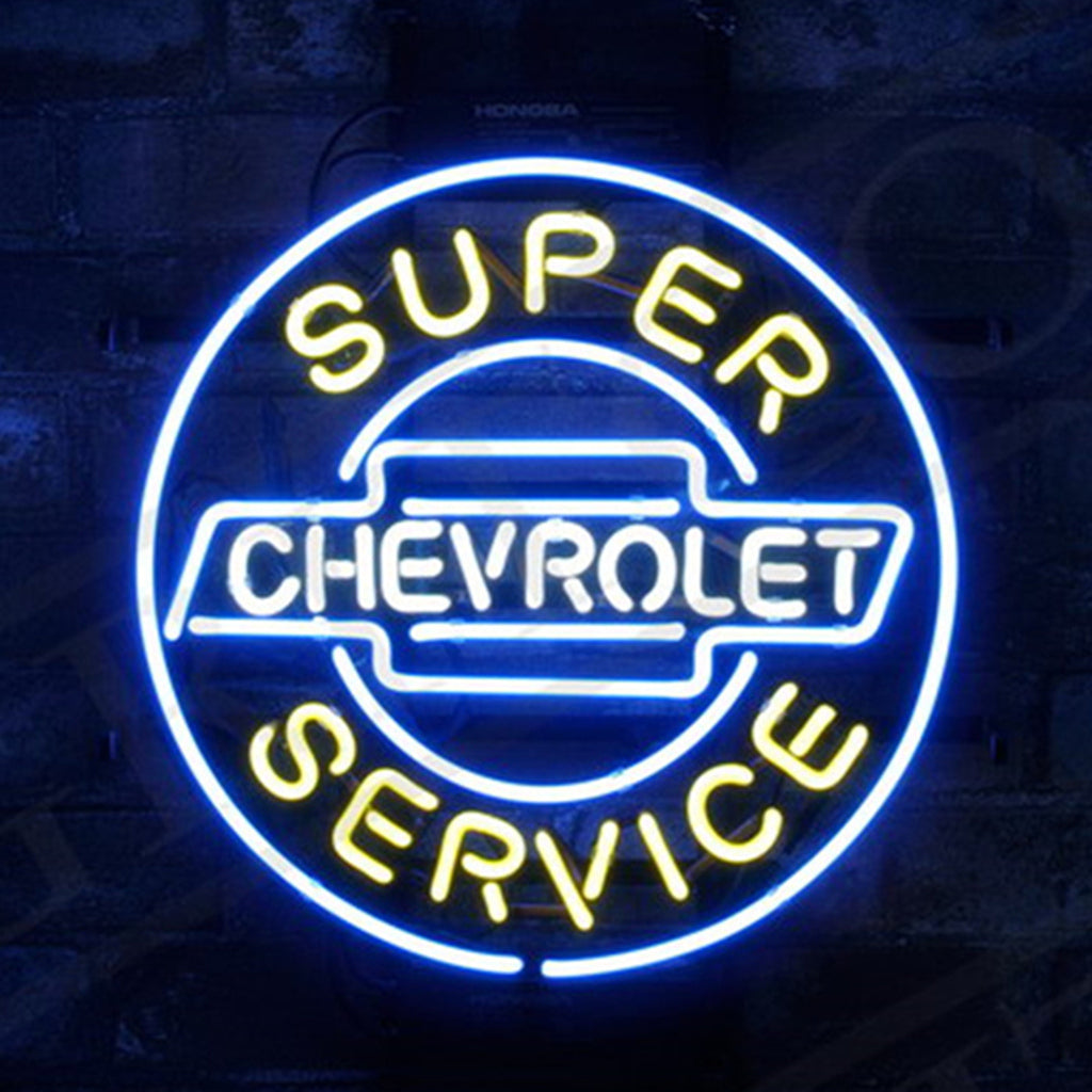 Super Service Chevrolet Neon Signs Light - ME134-  DRIVEN - 3