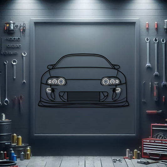 Supra MK4 Front View Metal Neon Car Wall Art - MTN0100 - MTN0100W99-MTN0100W115-MTN0100W140-  DRIVEN - 1