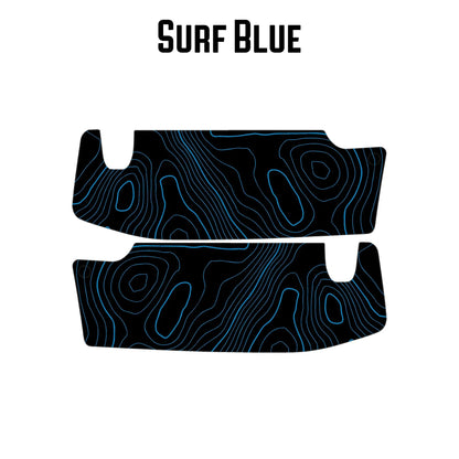 Topographic Map Sun Visor Overlays - 2018+ Jeep Wrangler JL / Jeep Gladiator JT - JLVISORFULLTP-RRNHL-JLVISORFULLTP-RRHL-JLVISORFULLTP-DDSNHL-JLVISORFULLTP-DDSHL-JLVISORFULLTP-SBNHL-  DRIVEN - 6