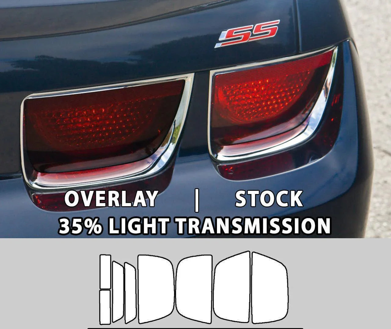 Tail Light Overlay / Blackout Kit 10pc - 2010-2013 Chevrolet Camaro - sku-21259697389622-sku-31891800129647-  DRIVEN - 1