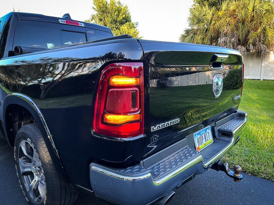Tail Light Overlays - 2019-2022 RAM 1500 (w/ Blind Spot and Cross Path Detection) - 19RAMTLDS-19RAMTLLS-19RAMTLSY-19RAMTLCF-19RAMTLHC-  DRIVEN - 13