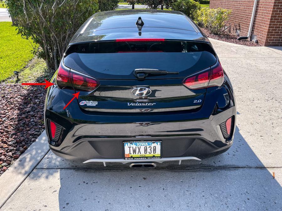 Taillight Overlays - 2018-2022 Hyundai Veloster - 18VELTL-DS-18VELTL-LS-18VELTL-RD-18VELTL-DSLX-18VELTL-DSST-  DRIVEN - 2
