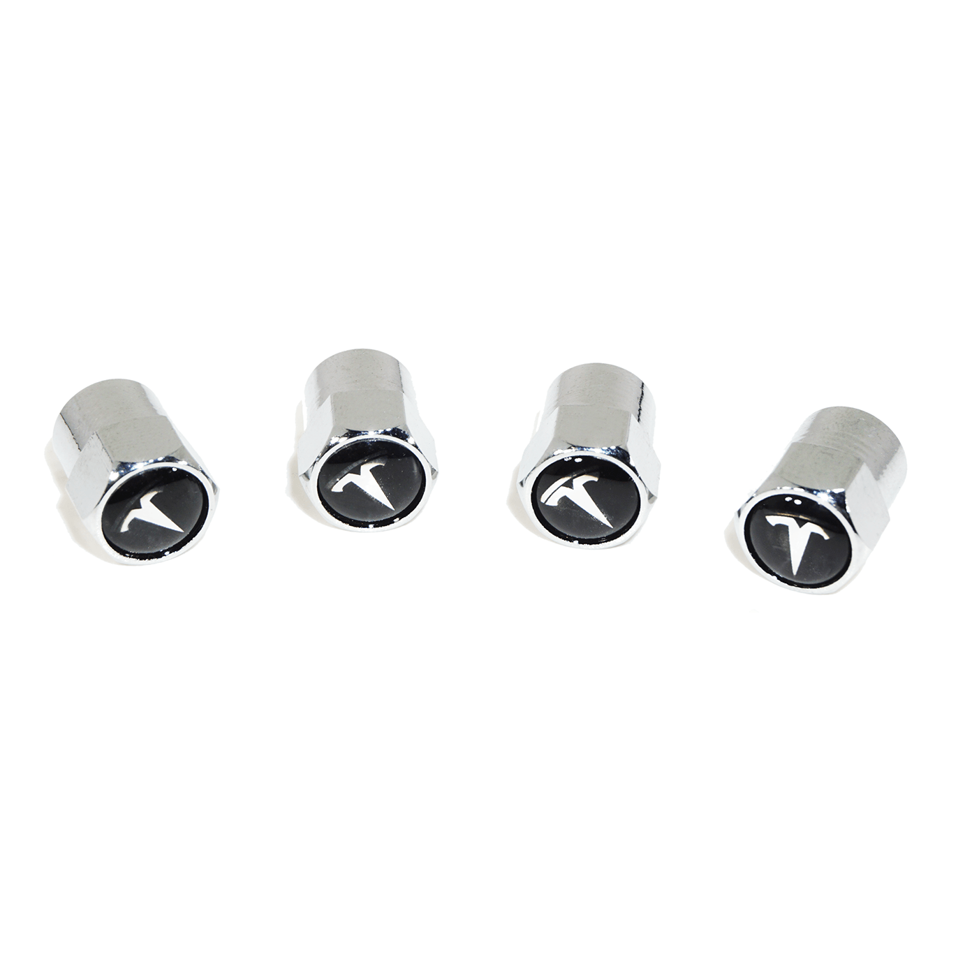 Chrome Valve Stem Tire Caps, Style: Tesla - ZSD-577598-  DRIVEN - 1