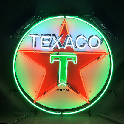 Texaco Gasoline Neon Signs Light - ME942-  DRIVEN - 1