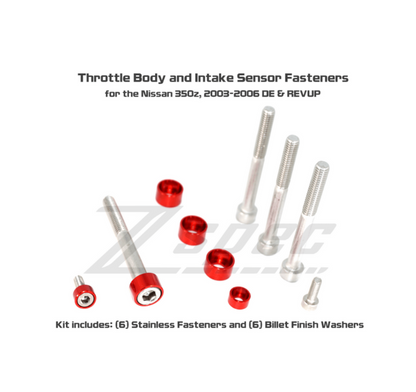 ZSPEC Throttle Body & Airflow Sensor Fasteners for Nissan 350z, '03-06, DE & REVUP, Stainless & Billet - ZSD-379260-ZSD-379277-ZSD-379284-ZSD-379291-ZSD-379307-  DRIVEN - 3