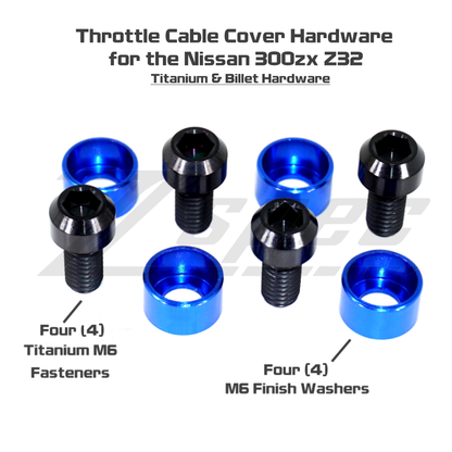 ZSPEC Throttle Cable Cover Fasteners for '90-96 Nissan 300zx Z32, Titanium & Billet - ZSD-195242-ZSD-195259-ZSD-195266-ZSD-195273-ZSD-195280-  DRIVEN - 3