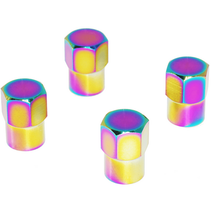 Titanium Tire Cap Set, Universal for Valve Stem Caps on Cars & Bikes, Grade-5 Titanium - ZSD-187124-  DRIVEN - 1