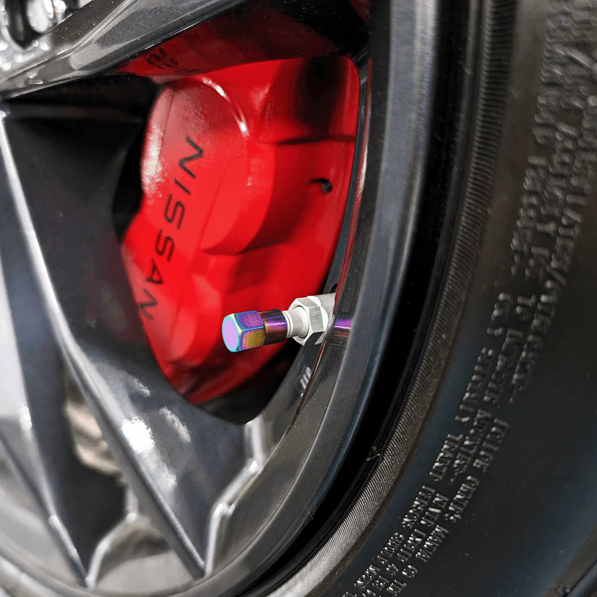 Titanium Tire Cap Set, Universal for Valve Stem Caps on Cars & Bikes, Grade-5 Titanium - ZSD-187124-  DRIVEN - 4