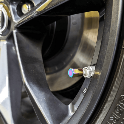 Titanium Tire Cap Set, Universal for Valve Stem Caps on Cars & Bikes, Grade-5 Titanium - ZSD-187124-  DRIVEN - 5