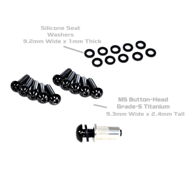 ZSPEC Button-Head Body Kit Fastener, M5x25mm w/ Rivet Nut, Titanium, Per Each - ZSD-376856-ZSD-376863-ZSD-376870-ZSD-376887-ZSD-376894-  DRIVEN - 3