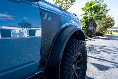 Topo American Flag Fender Overlays - 2021+ Bronco - 21BRONCOFTOPOCLAM-M-21BRONCOFTOPOCLCA-M-21BRONCOFTOPOCLWT-M-21BRONCOFTOPOCLNF-M-21BRONCOFTOPOCLAM-G-  DRIVEN - 1