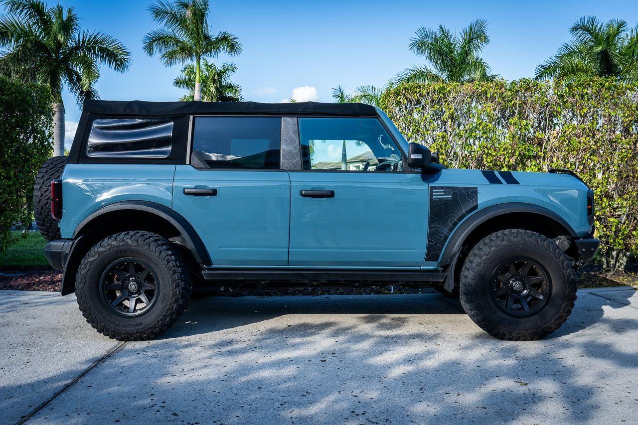 Topo American Flag Fender Overlays - 2021+ Bronco - 21BRONCOFTOPOCLAM-M-21BRONCOFTOPOCLCA-M-21BRONCOFTOPOCLWT-M-21BRONCOFTOPOCLNF-M-21BRONCOFTOPOCLAM-G-  DRIVEN - 5