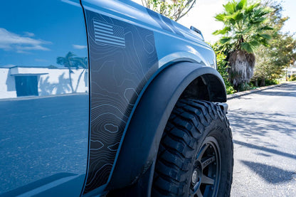 Topo American Flag Fender Overlays - 2021+ Bronco - 21BRONCOFTOPOCLAM-M-21BRONCOFTOPOCLCA-M-21BRONCOFTOPOCLWT-M-21BRONCOFTOPOCLNF-M-21BRONCOFTOPOCLAM-G-  DRIVEN - 7