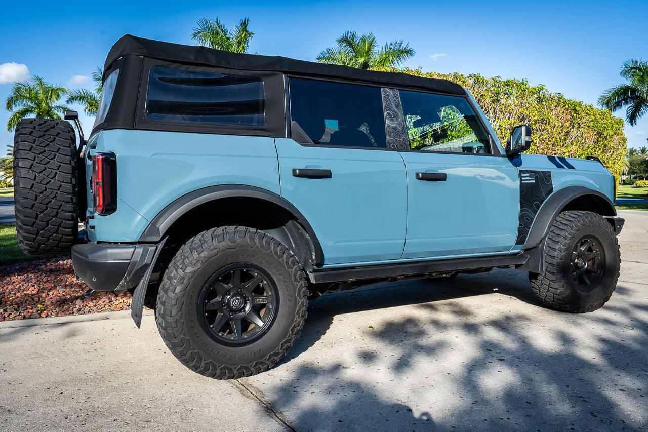 Topo American Flag Fender Overlays - 2021+ Bronco - 21BRONCOFTOPOCLAM-M-21BRONCOFTOPOCLCA-M-21BRONCOFTOPOCLWT-M-21BRONCOFTOPOCLNF-M-21BRONCOFTOPOCLAM-G-  DRIVEN - 11