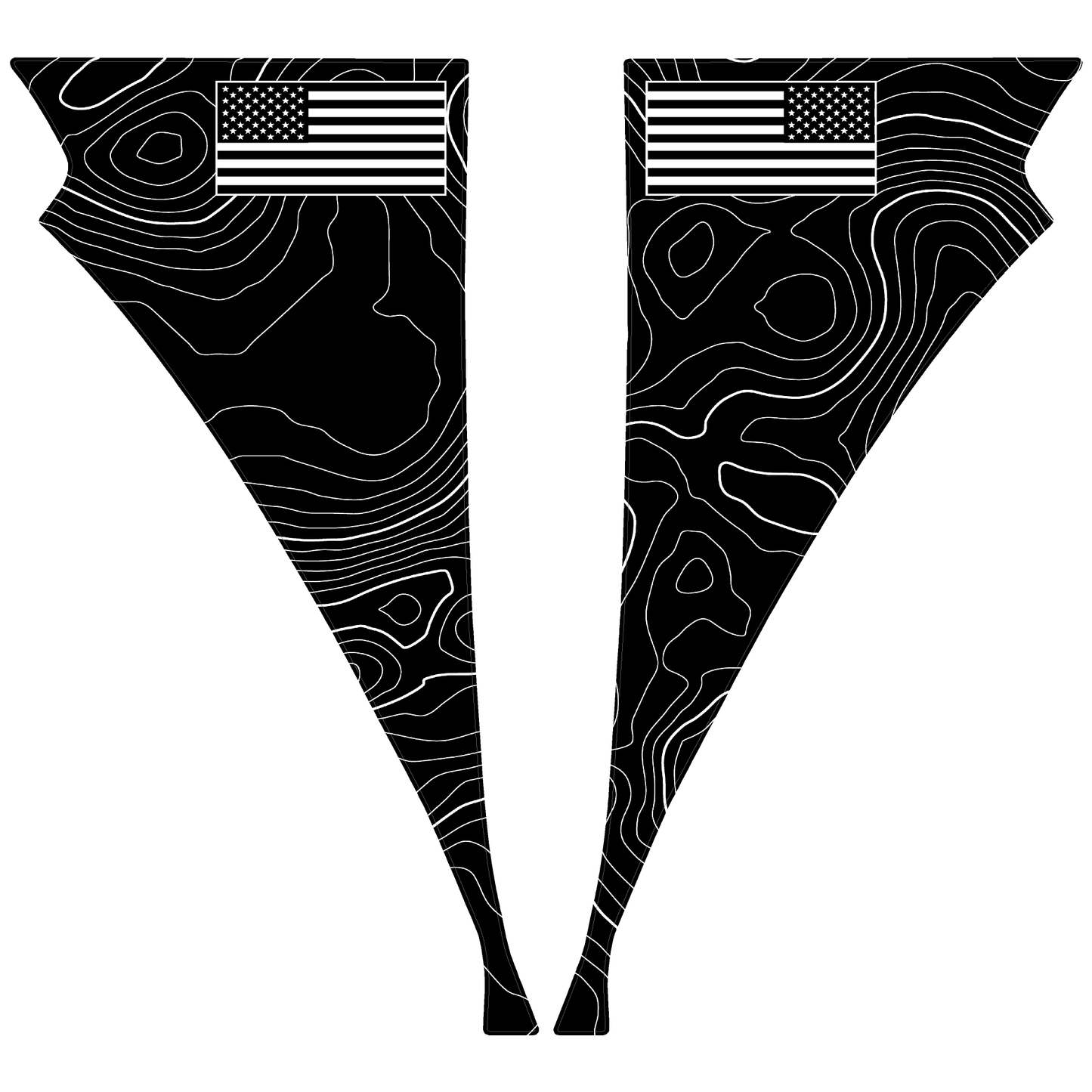 Topo American Flag Fender Overlays (Clear) - 2022+ Bronco Raptor - 22BRAPAFTOPOCLAM-M-22BRAPAFTOPOCLCA-M-22BRAPAFTOPOCLNF-M-22BRAPAFTOPOCLAM-G-22BRAPAFTOPOCLCA-G-  DRIVEN - 17