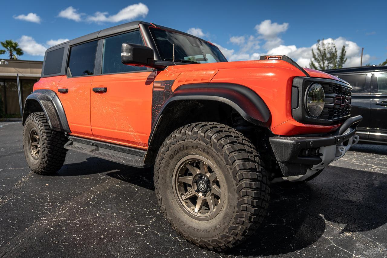 Topo American Flag Fender Overlays (Clear) - 2022+ Bronco Raptor - 22BRAPAFTOPOCLAM-M-22BRAPAFTOPOCLCA-M-22BRAPAFTOPOCLNF-M-22BRAPAFTOPOCLAM-G-22BRAPAFTOPOCLCA-G-  DRIVEN - 5