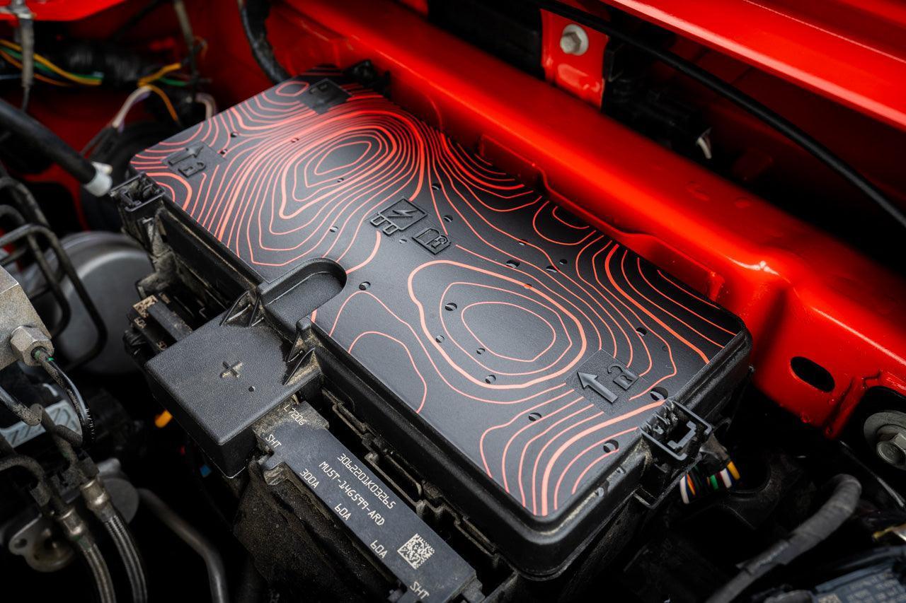 Topo Fuse Box Cover Overlay - 2021+ Bronco / 2024+ Ranger - 21BRONCOFUSECVR-3D-21BRONCOFUSECVR-COT-21BRONCOFUSECVR-BOT-21BRONCOFUSECVR-CGT-21BRONCOFUSECVR-CYOT-  DRIVEN - 4