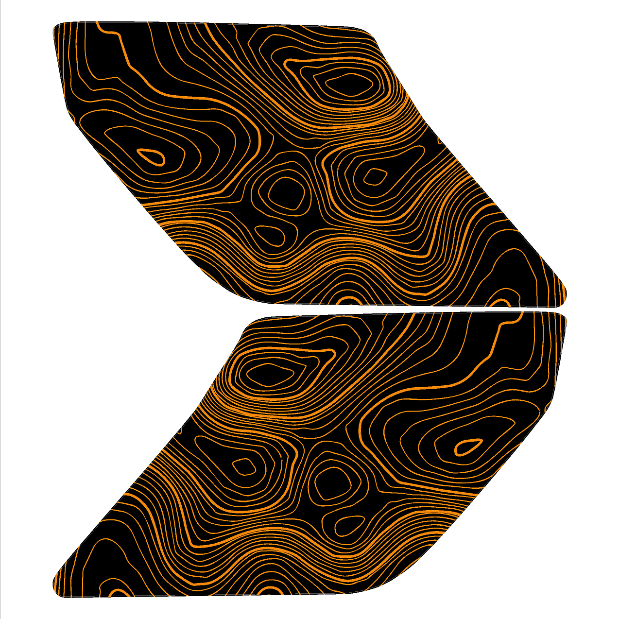 Topo Interior Sun Visor Overlays (Printed Series) - 2021+ Bronco (NO Homelink) - 21BRNVISORFULLNHL-TPAMBL-21BRNVISORFULLNHL-TPA51L-21BRNVISORFULLNHL-TPAZL-21BRNVISORFULLNHL-TPBOL-21BRNVISORFULLNHL-TPCGL-  DRIVEN - 19