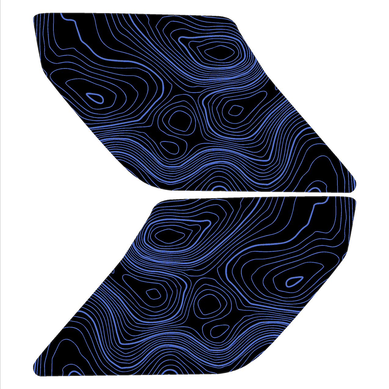 Topo Interior Sun Visor Overlays (Printed Series) - 2021+ Bronco (with Homelink) - 21BRNVISORFULL-TPAMBL-21BRNVISORFULL-TPA51L-21BRNVISORFULL-TPAZL-21BRNVISORFULL-TPBOL-21BRNVISORFULL-TPCGL-  DRIVEN - 17