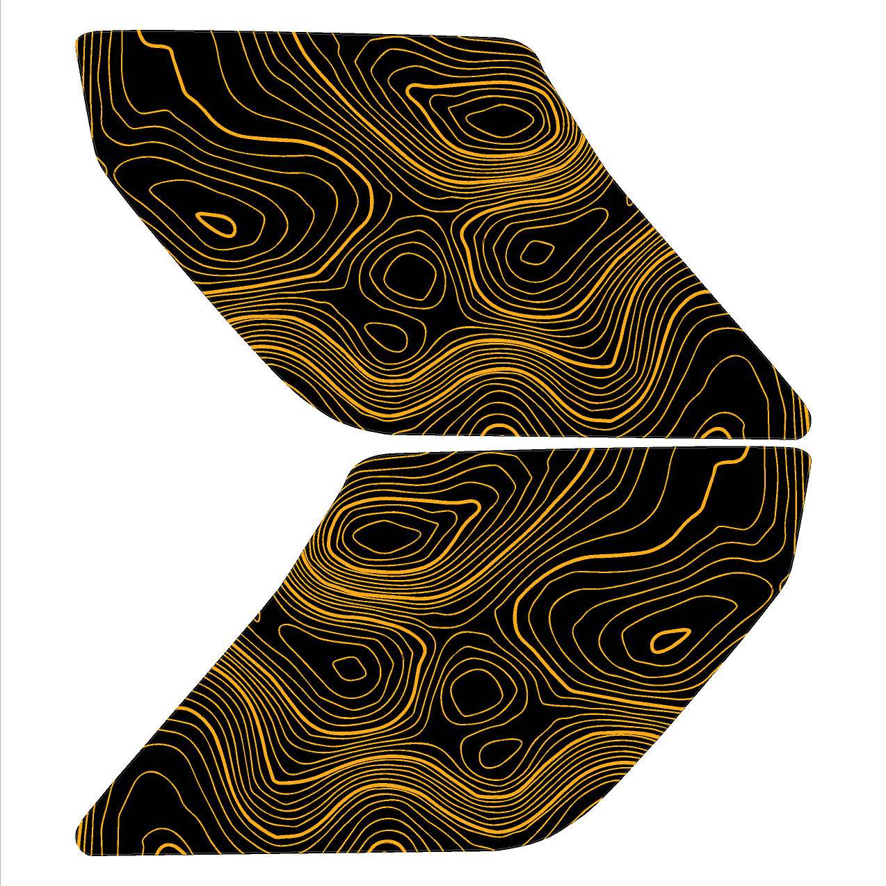 Topo Interior Lower Front Door Card Insert Overlays (Printed Series) - 2021+ Bronco 4 Door - 21BRNINTDRFL-TPAMBL-21BRNINTDRFL-TPA51L-21BRNINTDRFL-TPAZL-21BRNINTDRFL-TPBOL-21BRNINTDRFL-TPCGL-  DRIVEN - 17