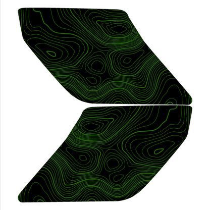 Topographic Interior Sun Visor Overlays - 2024+ Ranger Raptor (with Homelink) - 24RANGERVISORFULL-TPAMBL-24RANGERVISORFULL-TPA51L-24RANGERVISORFULL-TPAZL-24RANGERVISORFULL-TPBOL-24RANGERVISORFULL-TPCGL-  DRIVEN - 24