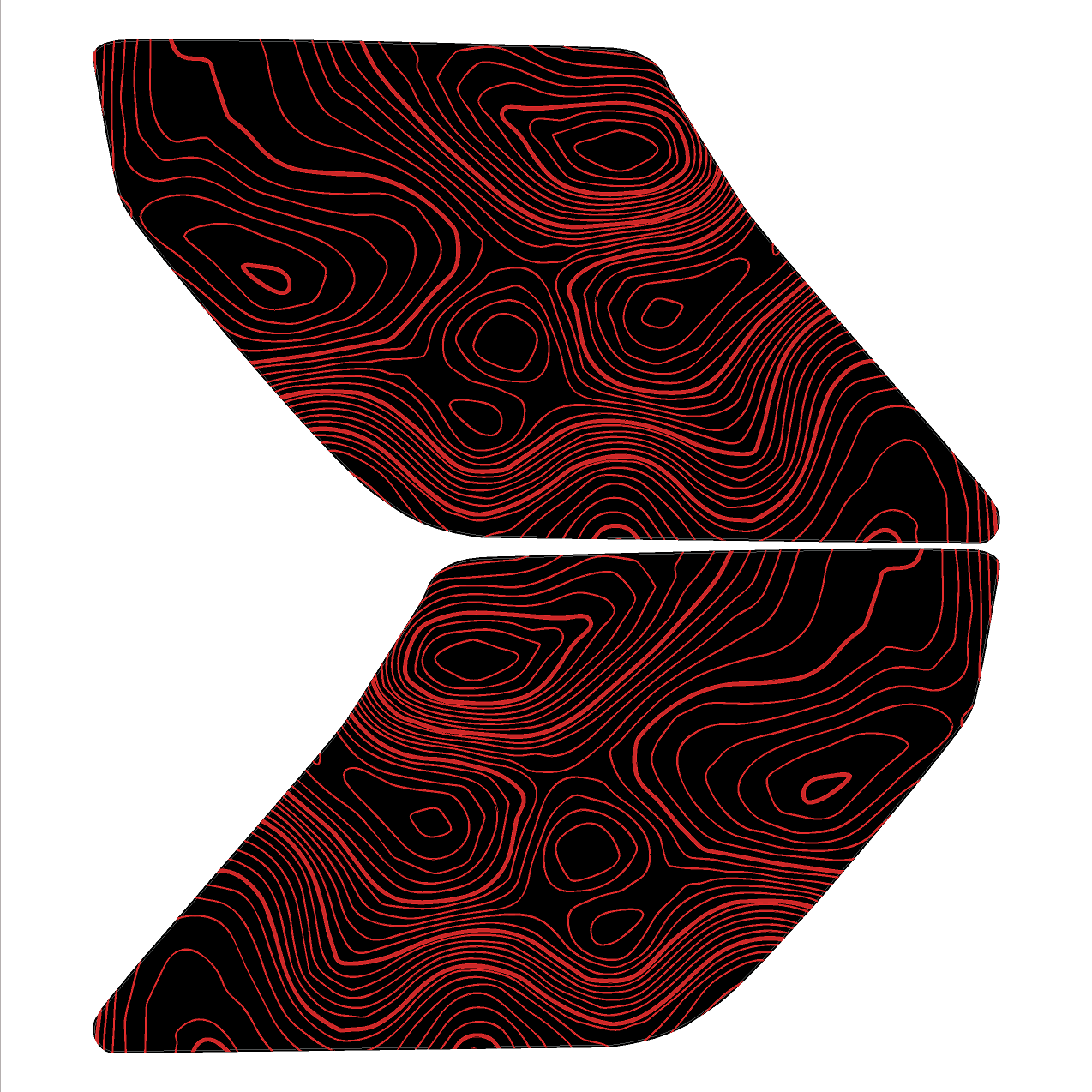 Topo Interior Lower Door Card Insert Overlays (Printed Series) - 2021+ Bronco 2 Door - 21BRNINTDRFL2-TPAMBL-21BRNINTDRFL2-TPA51L-21BRNINTDRFL2-TPAZL-21BRNINTDRFL2-TPBOL-21BRNINTDRFL2-TPCGL-  DRIVEN - 14