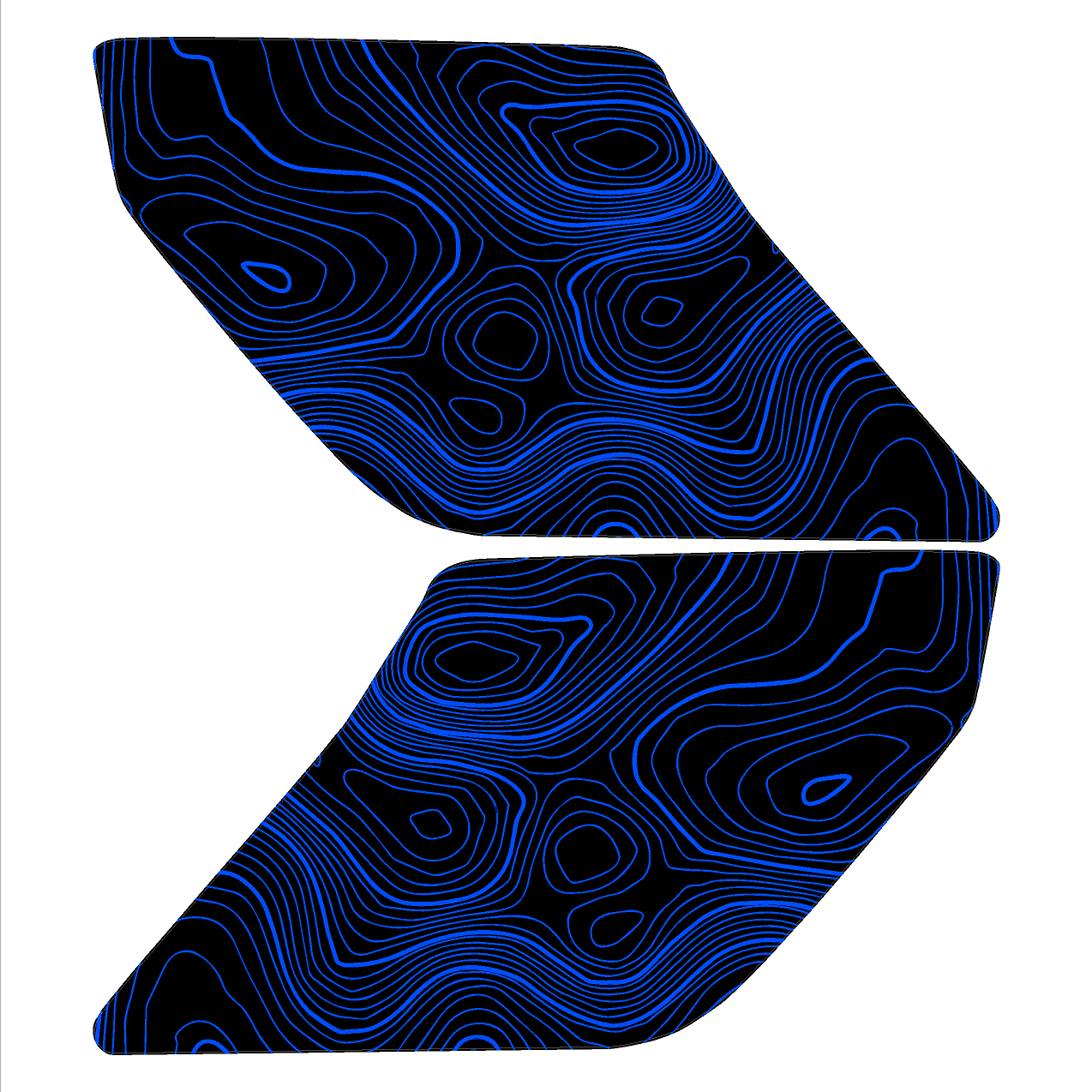 Topo Interior Sun Visor Overlays (Printed Series) - 2021+ Bronco (NO Homelink) - 21BRNVISORFULLNHL-TPAMBL-21BRNVISORFULLNHL-TPA51L-21BRNVISORFULLNHL-TPAZL-21BRNVISORFULLNHL-TPBOL-21BRNVISORFULLNHL-TPCGL-  DRIVEN - 24