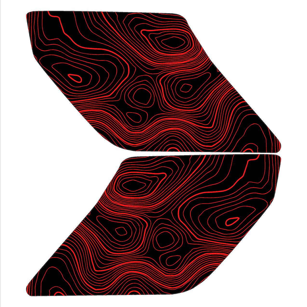 Topo Interior Sun Visor Overlays (Printed Series) - 2021+ Bronco (NO Homelink) - 21BRNVISORFULLNHL-TPAMBL-21BRNVISORFULLNHL-TPA51L-21BRNVISORFULLNHL-TPAZL-21BRNVISORFULLNHL-TPBOL-21BRNVISORFULLNHL-TPCGL-  DRIVEN - 25