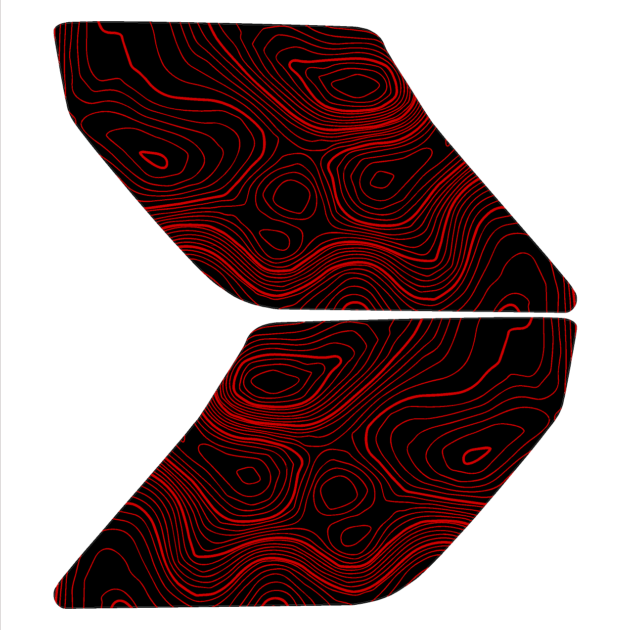 Topo Interior Lower Front Door Card Insert Overlays (Printed Series) - 2021+ Bronco 4 Door - 21BRNINTDRFL-TPAMBL-21BRNINTDRFL-TPA51L-21BRNINTDRFL-TPAZL-21BRNINTDRFL-TPBOL-21BRNINTDRFL-TPCGL-  DRIVEN - 22