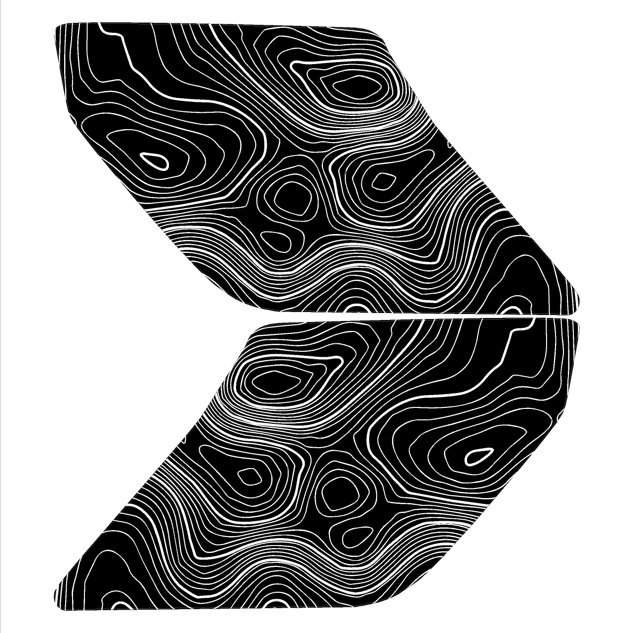 Topo Interior Sun Visor Overlays (Printed Series) - 2021+ Bronco (with Homelink) - 21BRNVISORFULL-TPAMBL-21BRNVISORFULL-TPA51L-21BRNVISORFULL-TPAZL-21BRNVISORFULL-TPBOL-21BRNVISORFULL-TPCGL-  DRIVEN - 25