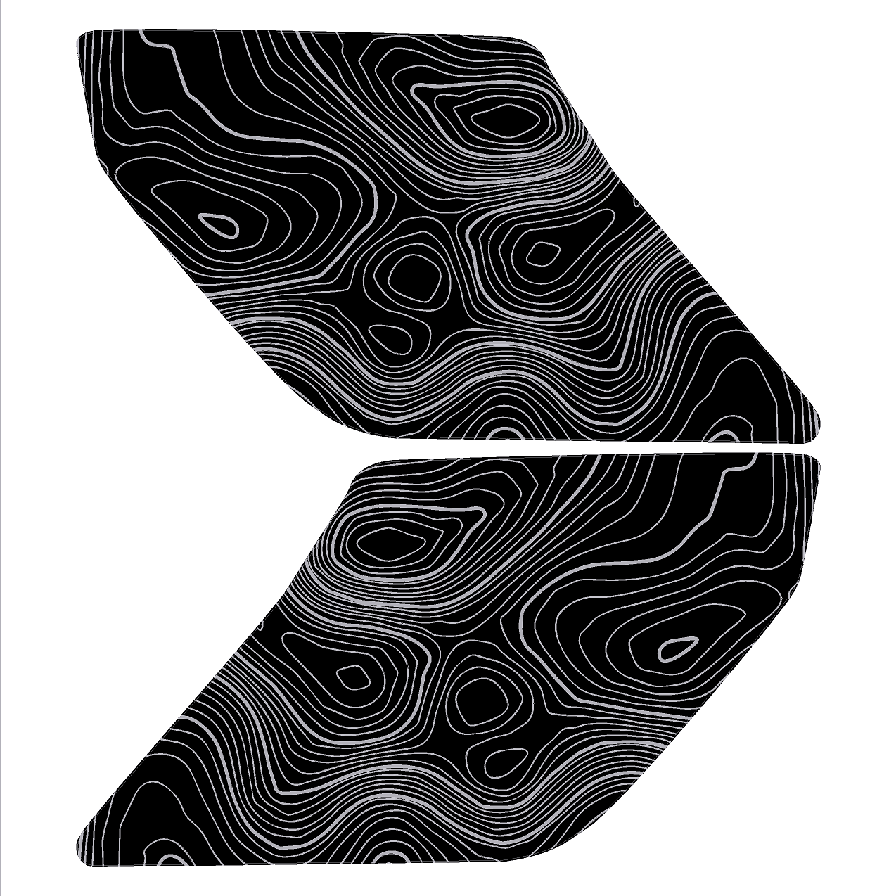 Topo Interior Lower Front Door Card Insert Overlays (Printed Series) - 2021+ Bronco 4 Door - 21BRNINTDRFL-TPAMBL-21BRNINTDRFL-TPA51L-21BRNINTDRFL-TPAZL-21BRNINTDRFL-TPBOL-21BRNINTDRFL-TPCGL-  DRIVEN - 25