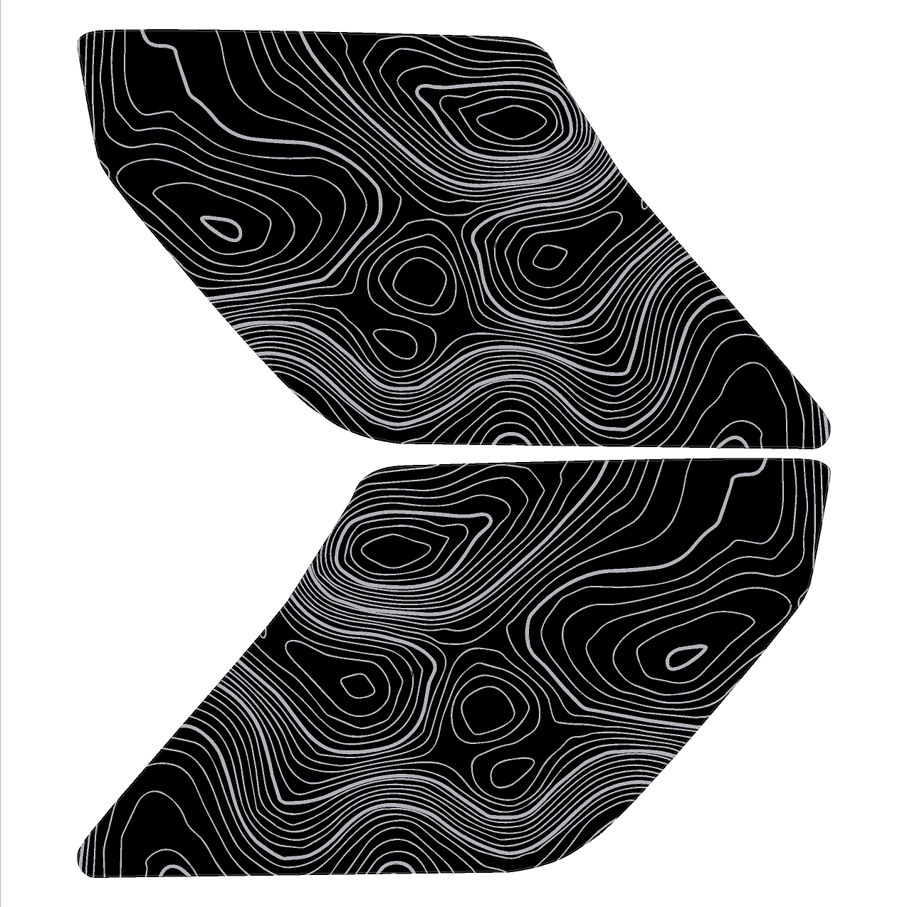 Topo Interior Sun Visor Overlays (Printed Series) - 2021+ Bronco (NO Homelink) - 21BRNVISORFULLNHL-TPAMBL-21BRNVISORFULLNHL-TPA51L-21BRNVISORFULLNHL-TPAZL-21BRNVISORFULLNHL-TPBOL-21BRNVISORFULLNHL-TPCGL-  DRIVEN - 29