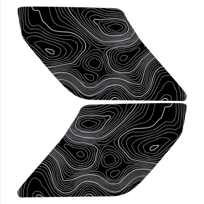 Topo Interior Sun Visor Overlays (Printed Series) - 2021+ Bronco (NO Homelink) - 21BRNVISORFULLNHL-TPAMBL-21BRNVISORFULLNHL-TPA51L-21BRNVISORFULLNHL-TPAZL-21BRNVISORFULLNHL-TPBOL-21BRNVISORFULLNHL-TPCGL-  DRIVEN - 29