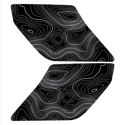 Topo Interior Sun Visor Overlays (Printed Series) - 2021+ Bronco (with Homelink) - 21BRNVISORFULL-TPAMBL-21BRNVISORFULL-TPA51L-21BRNVISORFULL-TPAZL-21BRNVISORFULL-TPBOL-21BRNVISORFULL-TPCGL-  DRIVEN - 26