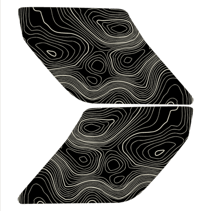 Topo Interior Sun Visor Overlays (Printed Series) - 2021+ Bronco (with Homelink) - 21BRNVISORFULL-TPAMBL-21BRNVISORFULL-TPA51L-21BRNVISORFULL-TPAZL-21BRNVISORFULL-TPBOL-21BRNVISORFULL-TPCGL-  DRIVEN - 27