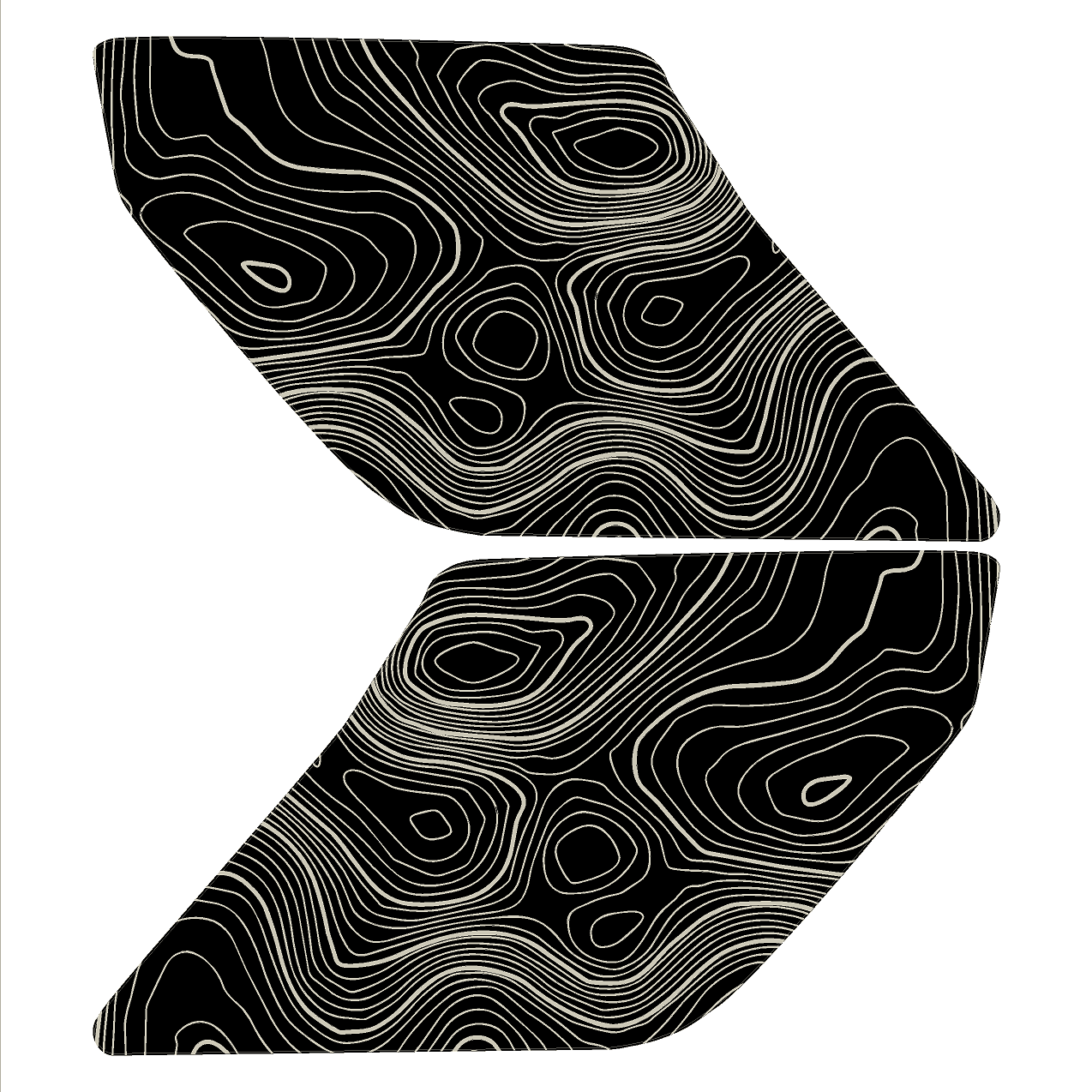 Topo Interior Sun Visor Overlays (Printed Series) - 2021+ Bronco (NO Homelink) - 21BRNVISORFULLNHL-TPAMBL-21BRNVISORFULLNHL-TPA51L-21BRNVISORFULLNHL-TPAZL-21BRNVISORFULLNHL-TPBOL-21BRNVISORFULLNHL-TPCGL-  DRIVEN - 30