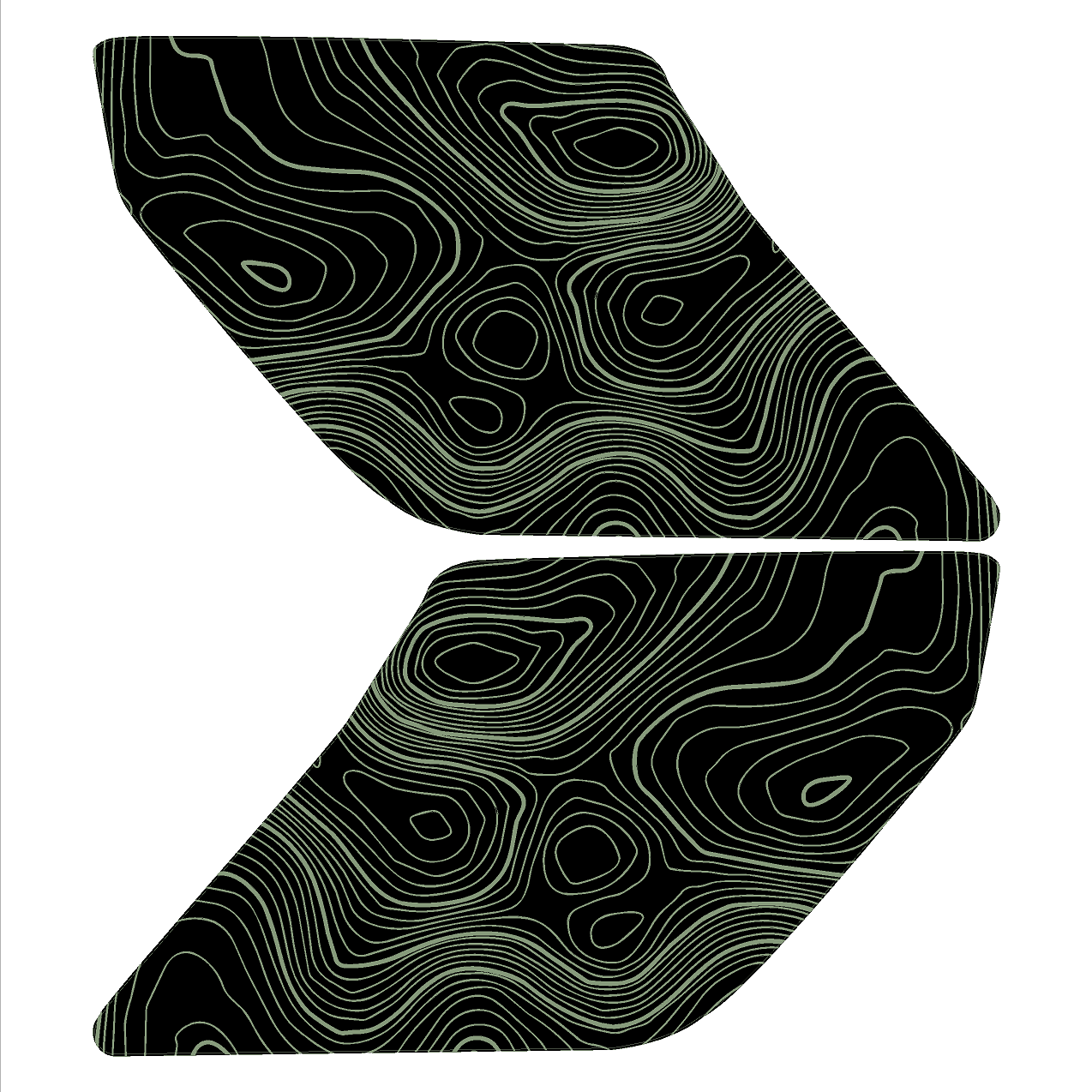 Topo Interior Sun Visor Overlays (Printed Series) - 2021+ Bronco (with Homelink) - 21BRNVISORFULL-TPAMBL-21BRNVISORFULL-TPA51L-21BRNVISORFULL-TPAZL-21BRNVISORFULL-TPBOL-21BRNVISORFULL-TPCGL-  DRIVEN - 28