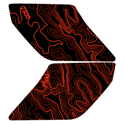 Topo Interior Lower Door Card Insert Overlays (Printed Series) - 2021+ Bronco 2 Door - 21BRNINTDRFL2-TPAMBL-21BRNINTDRFL2-TPA51L-21BRNINTDRFL2-TPAZL-21BRNINTDRFL2-TPBOL-21BRNINTDRFL2-TPCGL-  DRIVEN - 28