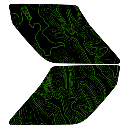 Topo Interior Lower Front Door Card Insert Overlays (Printed Series) - 2021+ Bronco 4 Door