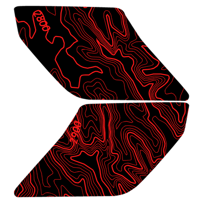 Topo Interior Lower Front Door Card Insert Overlays (Printed Series) - 2021+ Bronco 4 Door